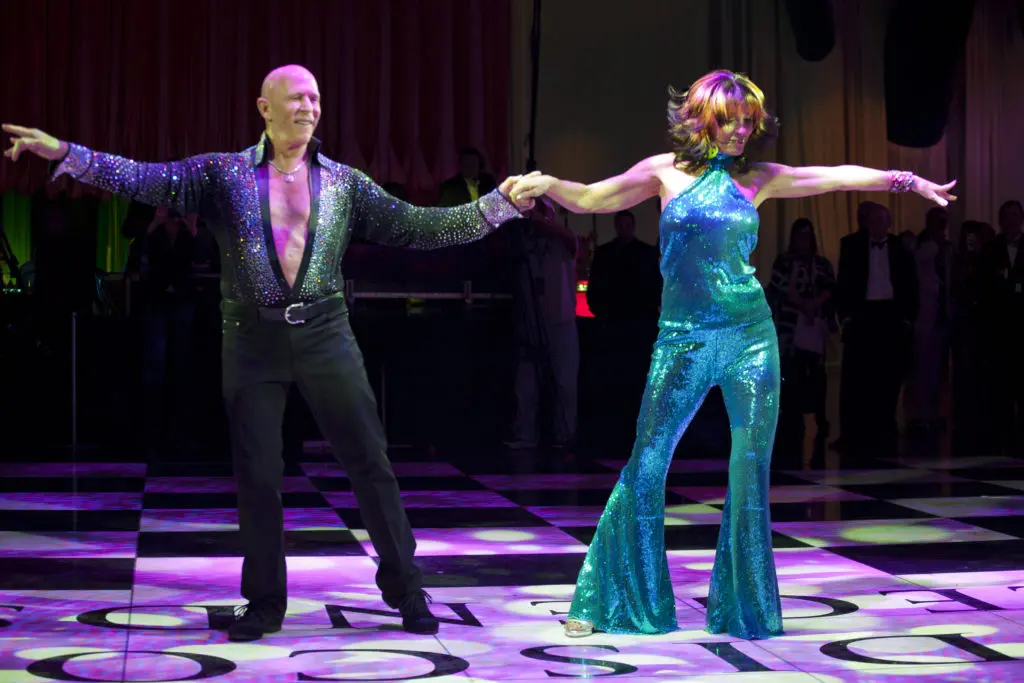 Lester & Sue Smith on the dance floor at the Texas Children's Hospital Disco Legends gala.