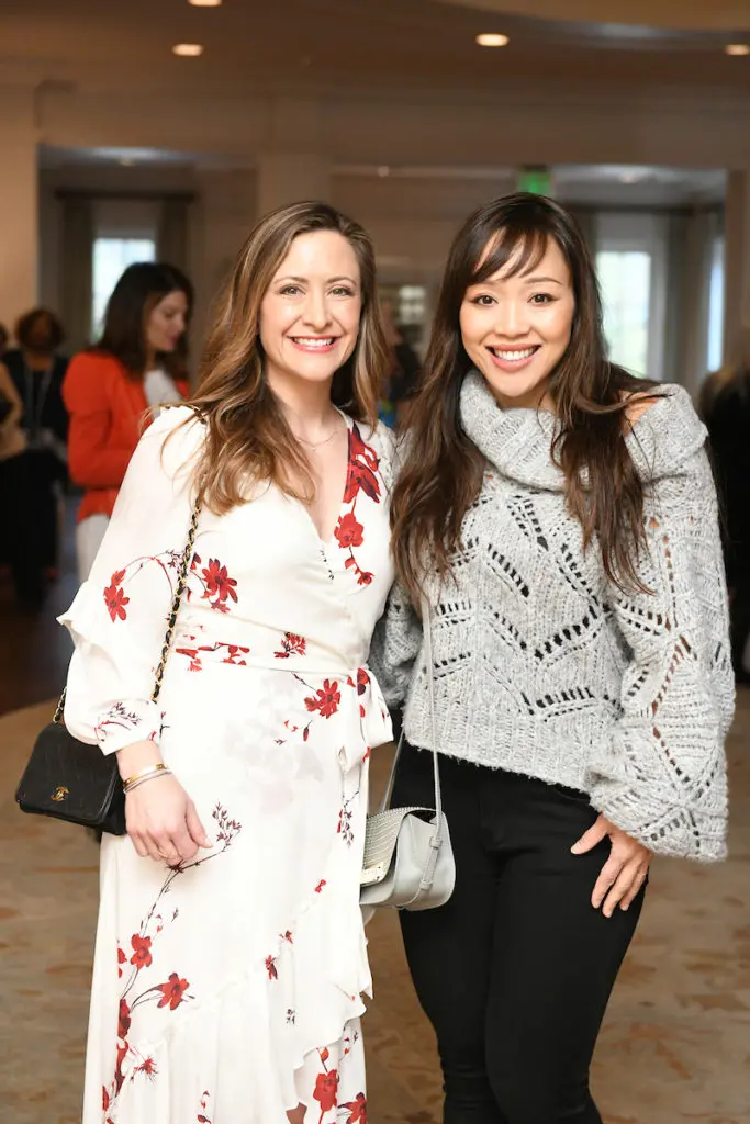 Milessa Lowrie and Dolley Frearson at the Houston Children's Museum Friends and Families luncheon at River Oaks Country Club. (Photo by Daniel Ortiz)