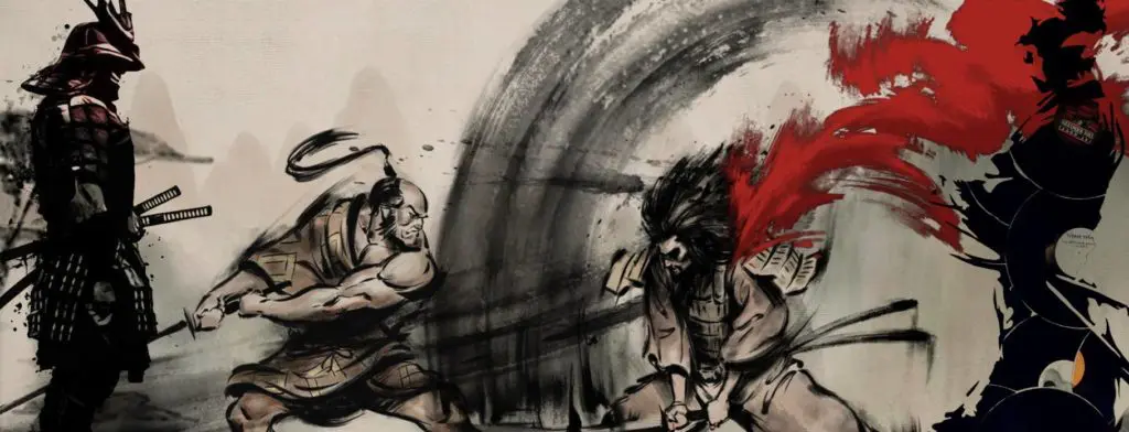 The decor at Akai includes a painting of samurais. Courtesy of Akai