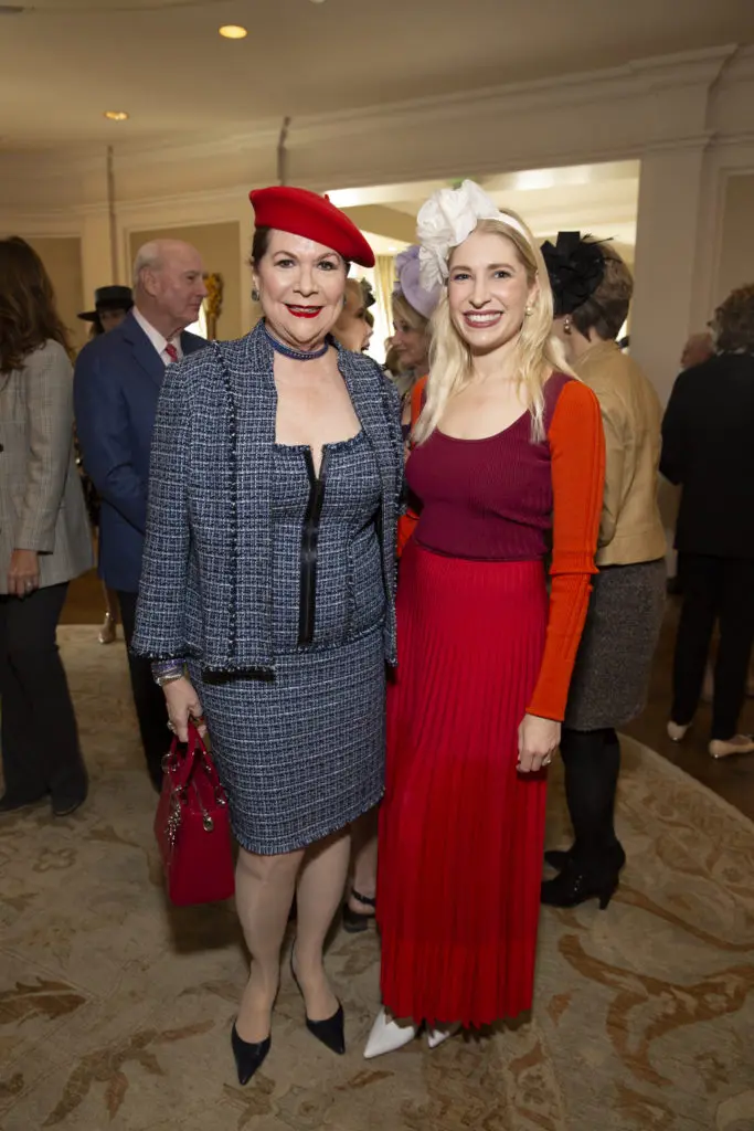Barbara Van Postman, Isabel David at the Easter Seals of Greater Houston Hats Off to Mothers luncheon. (Photo by Jenny Antill Clifton)