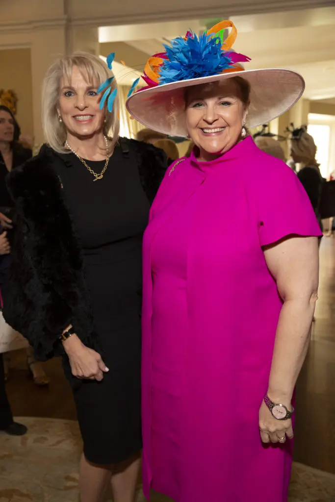 Bethany McCann, DeeDee Marsh at the Easter Seals of Greater Houston Hats Off to Mothers luncheon. (Photo by Jenny Antill Clifton)