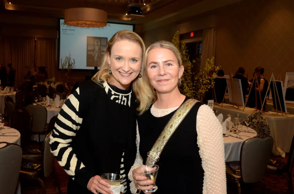 Bevin Bering Dubrowski, Julie Blackmon at Houston Center for Photography 2019 Print Auction. (Photo by Roswitha Vogler)