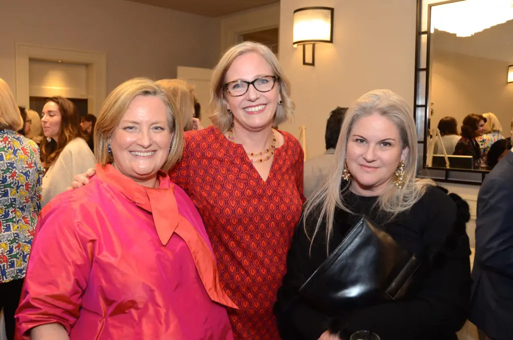 Co-chair Bryn Larsen, Mary Magsamen, Heidi Vaughan at Houston Center for Photography 2019 Print Auction. (Photo by Roswitha Vogler)