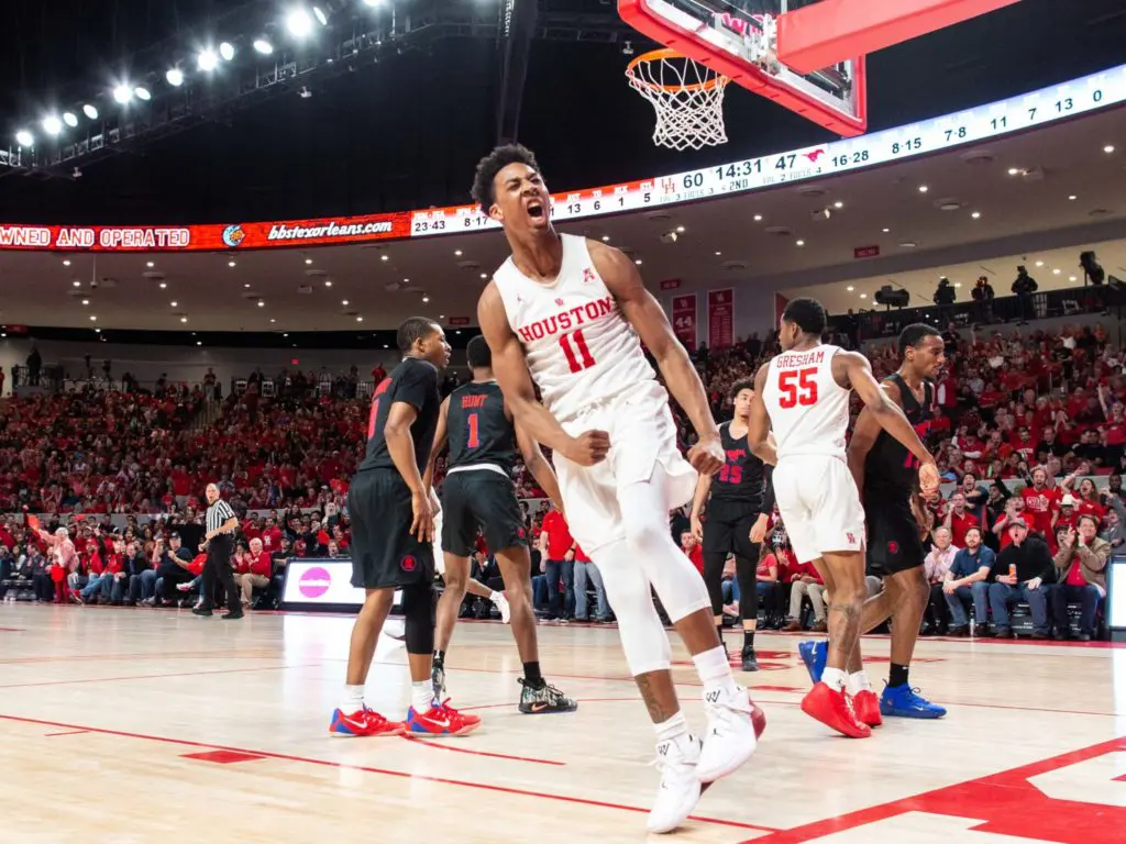 University of Houston sophomore Nate Hinton has turned himself into a difference-making force . (Photo by F. Carter Smith)