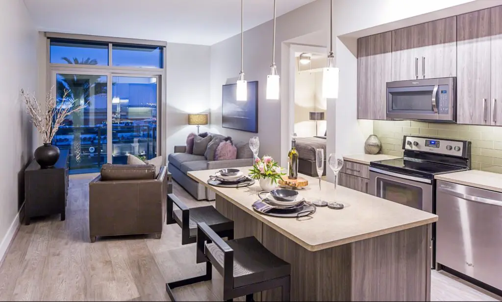 Catalyst residences include with wide plank flooring, stainless steel appliances and floor to ceiling windows. (Courtesy of Catalyst)