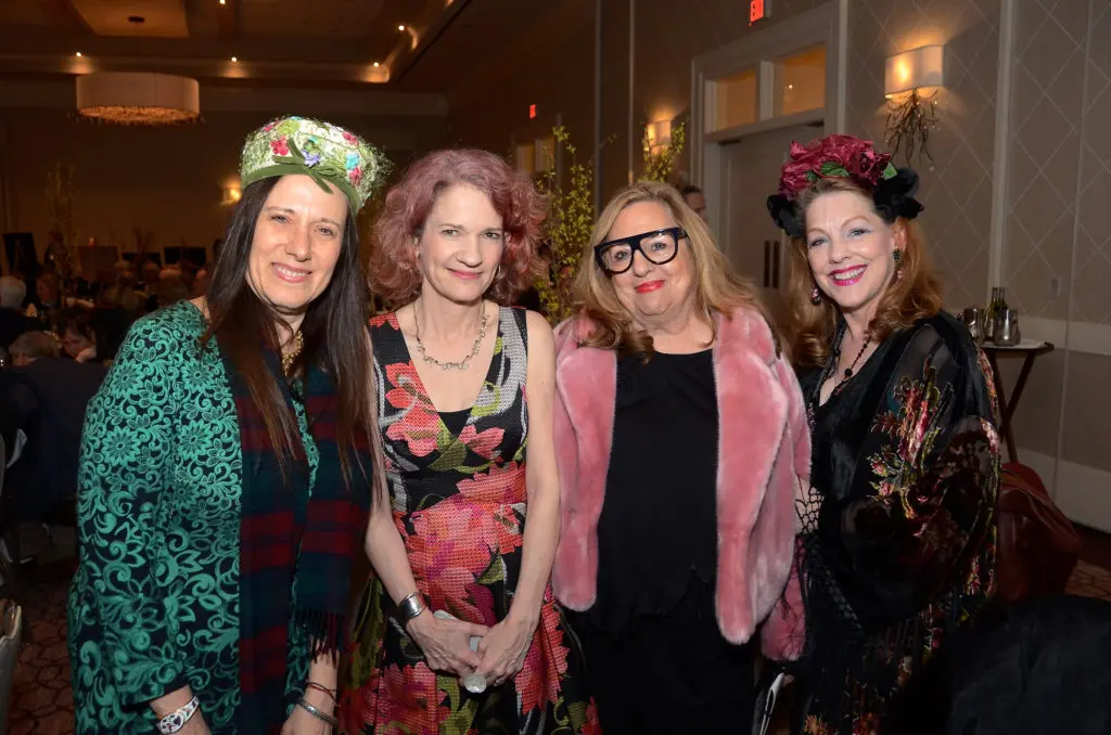 Catherine D. Anspon, Barbara Davis, Torrie Groening, Debra Linse at Houston Center for Photography 2019 Print Auction. (Photo by Roswitha Vogler)
