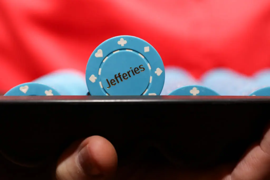 Branded chips at the YES Prep Public School Oil & Gas Texas Hold 'Em Tournament at Corinthian Houston (Photo by Priscilla Dickson)