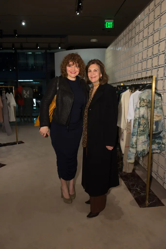 Claudia Solis and CAMH board chair Jereann Chaney at the Contemporary Arts Museum Houston gala kick-off at The Webster. (Photo by Emile C. Browne)