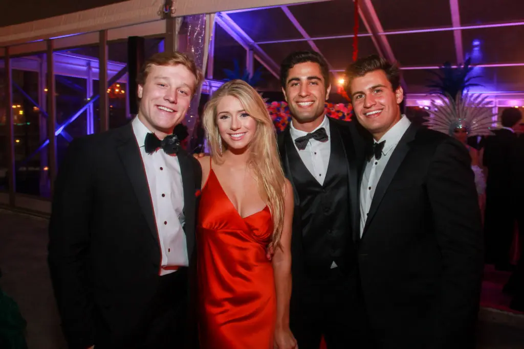 David Voitt, from left, Alanna Flores, Tyler Rosen and John Sin at the San Luis Salute.