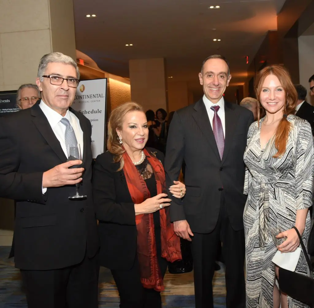 Dr. Nouhad Ibrahim, Diana Elmas, Elie Maalouf, Kellie Jenks at the opening of the InterContinental Houston Medical Center Hotel. (Photo by Alexander's Fine Portrait Design)