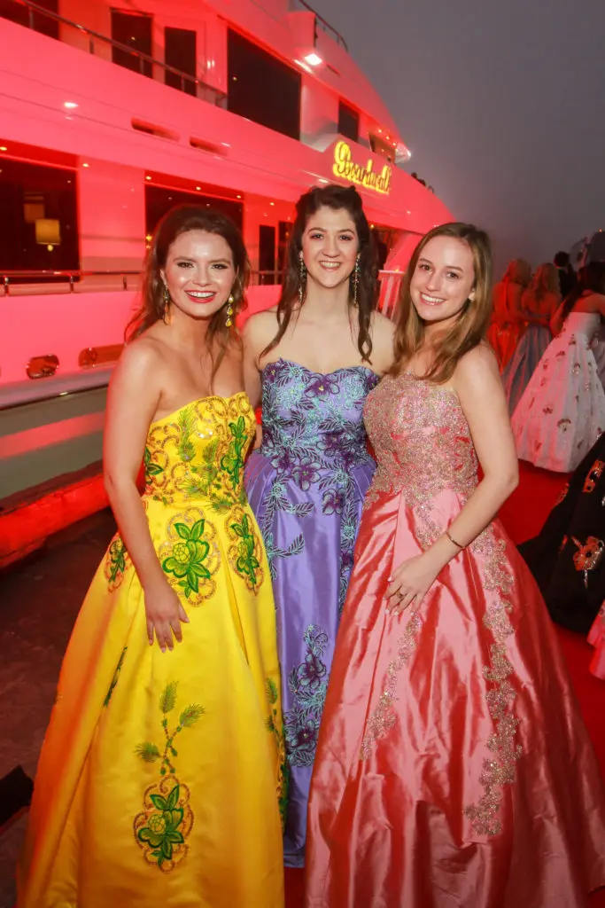 Danielle Perugini, Kathryn Criaco and Kaki Duenner at the San Luis Salute  in Galveston.   (Gary Fountain Photo)