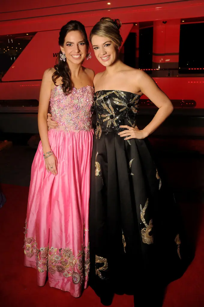 Duchesses Melissa Estrada and Amber Tribble at the San Luis Salute  in Galveston.   (Dave Rossman Photo)