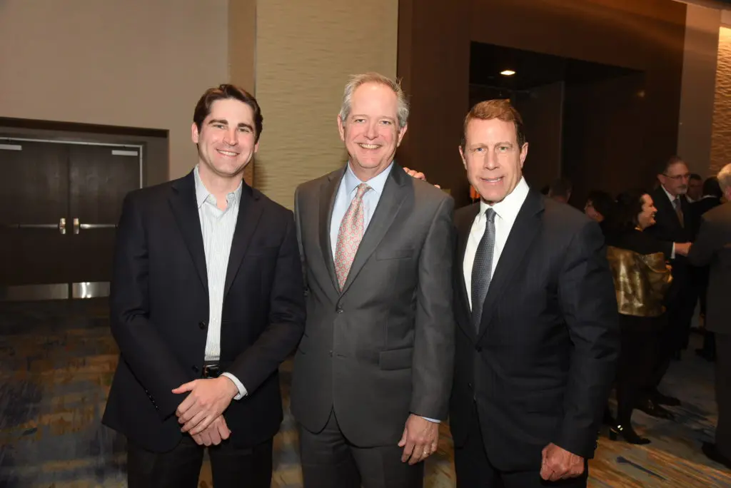 Edward Heap, Mark Sepulveda, Tom Melody at the opening of the InterContinental Houston Medical Center Hotel. (Photo by Alexander's Fine Portrait Design)