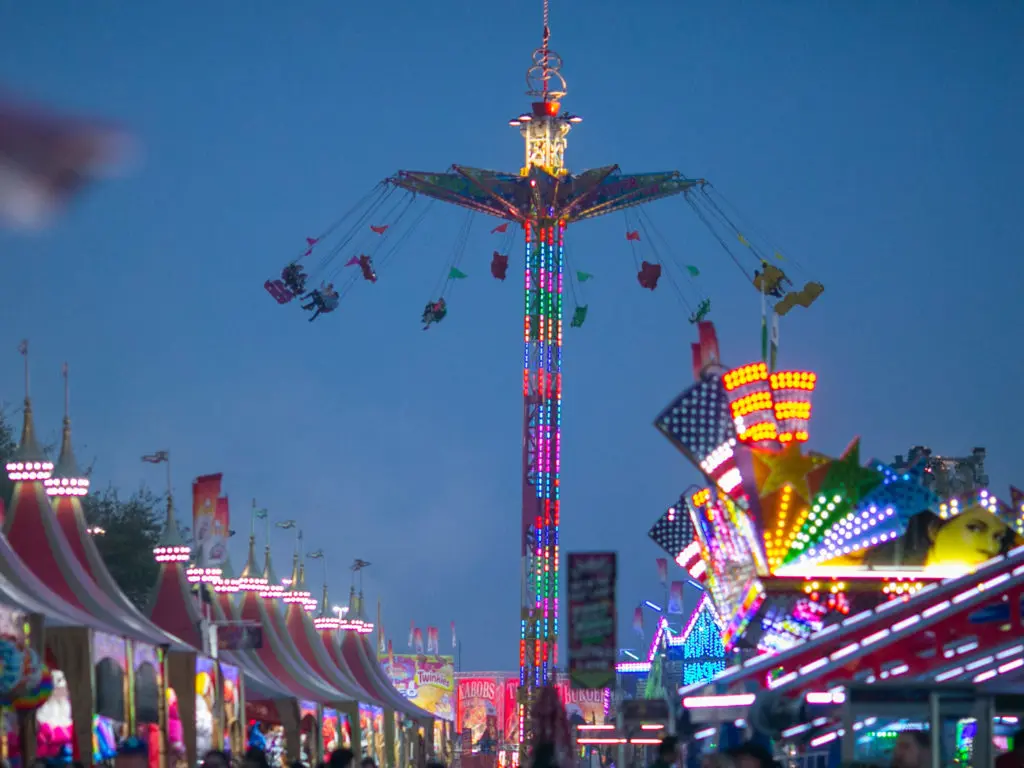 The carnival scene at the Houston Rodeo is always a major attraction. (Photo by F. Carter Smith)