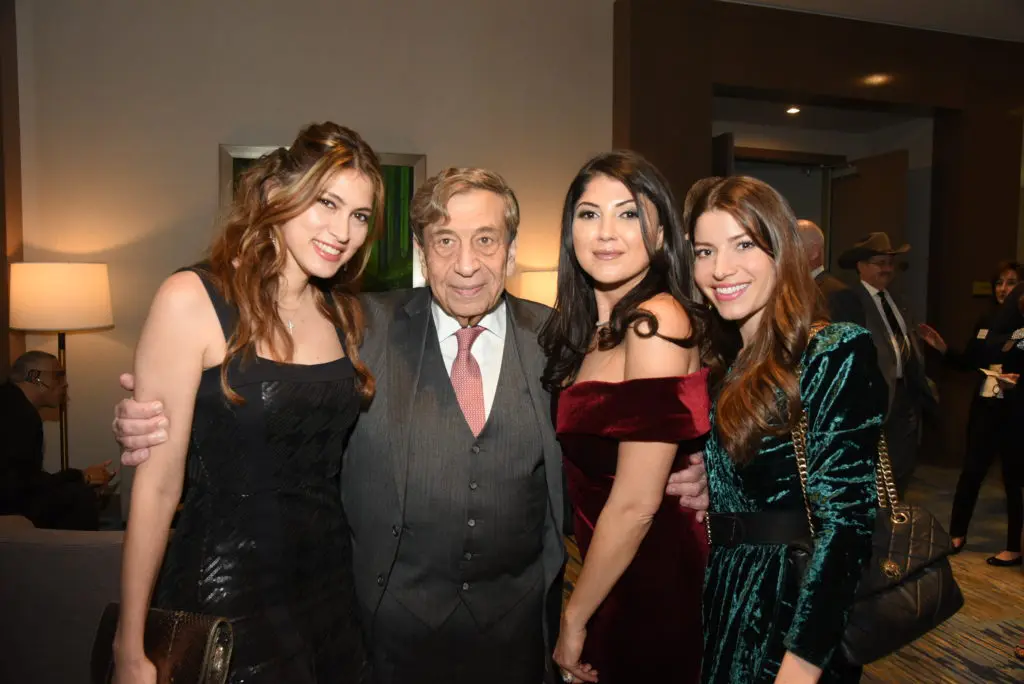 Giselle Aboud, Monzer Hourani, Jennifer Elmas, Olivia Reagan at the opening of Hourani's InterContinental Houston Medical Center Hotel. (Photo by Alexander's Fine Portrait Design)