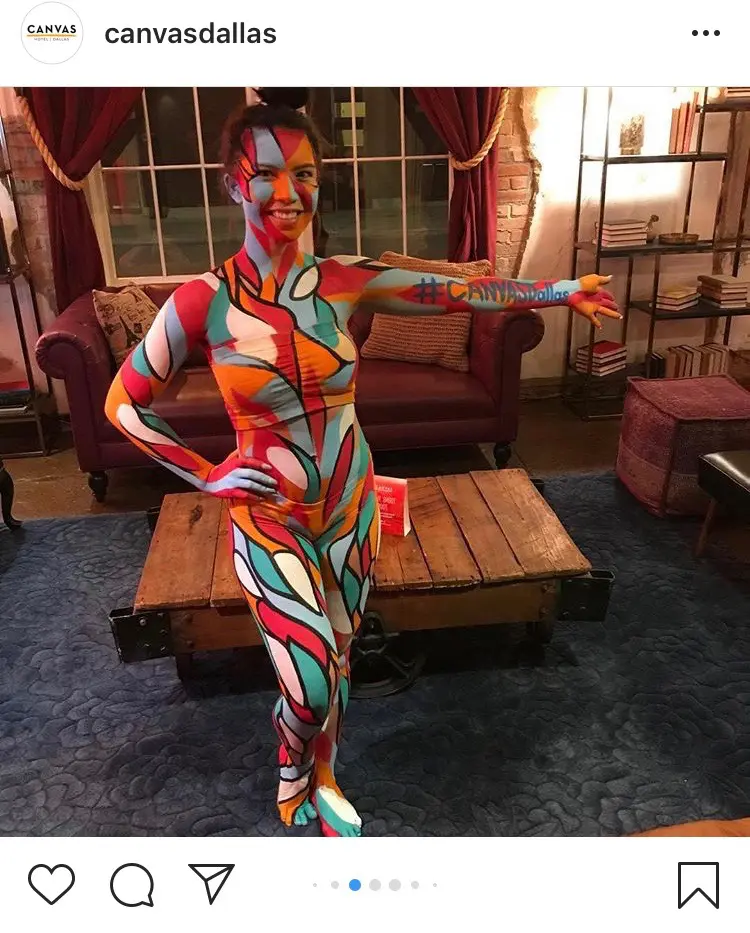 Graffiti Collective promotes in-room skincare/body paint line at CANVAS opening party.