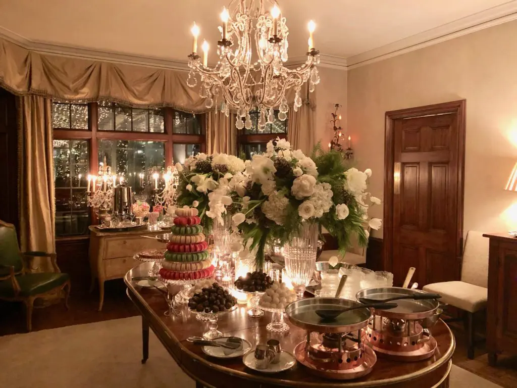 Phoebe Tudor's Houston dining room just part of the incredible buffet scene for the family's annual Chirstmas party. (Photo by Shelby Hodge)