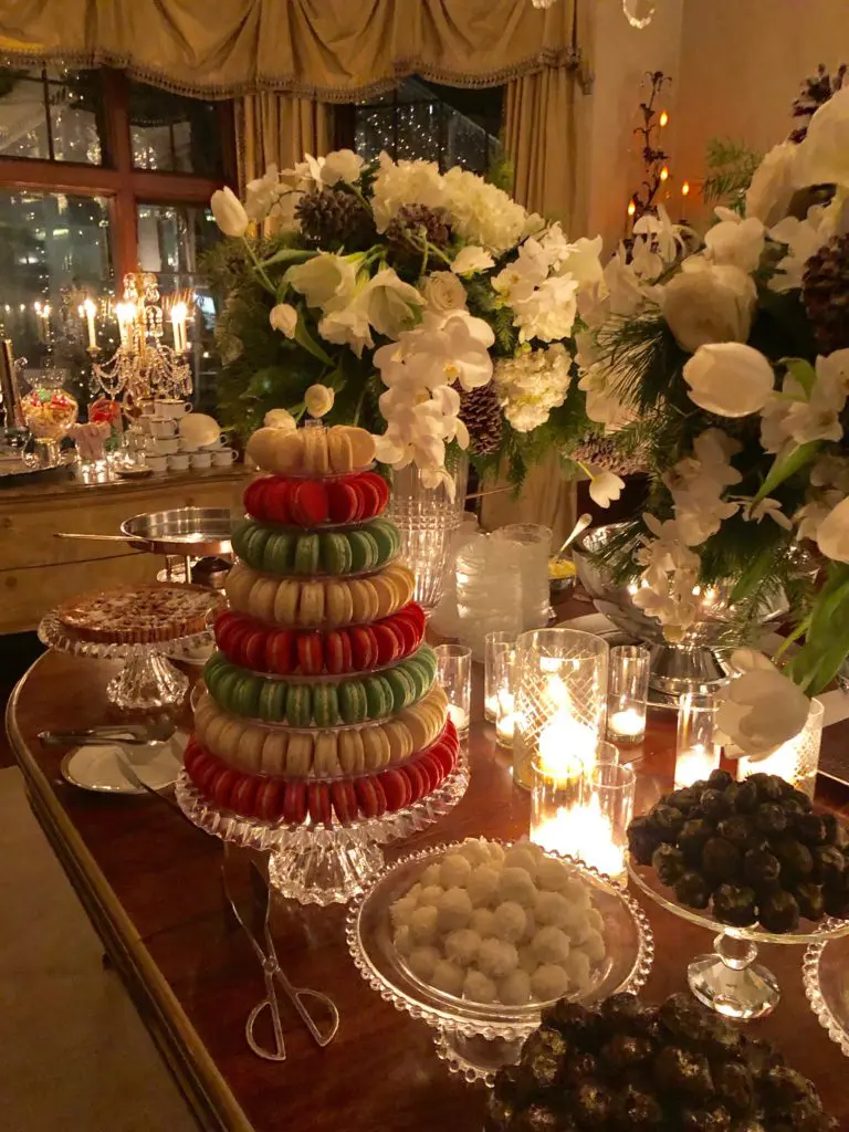 A detail of Phoebe Tudor's dining room just part of the incredible buffet scene for the family's annual Christmas party. (Photo by Shelby Hodge)
