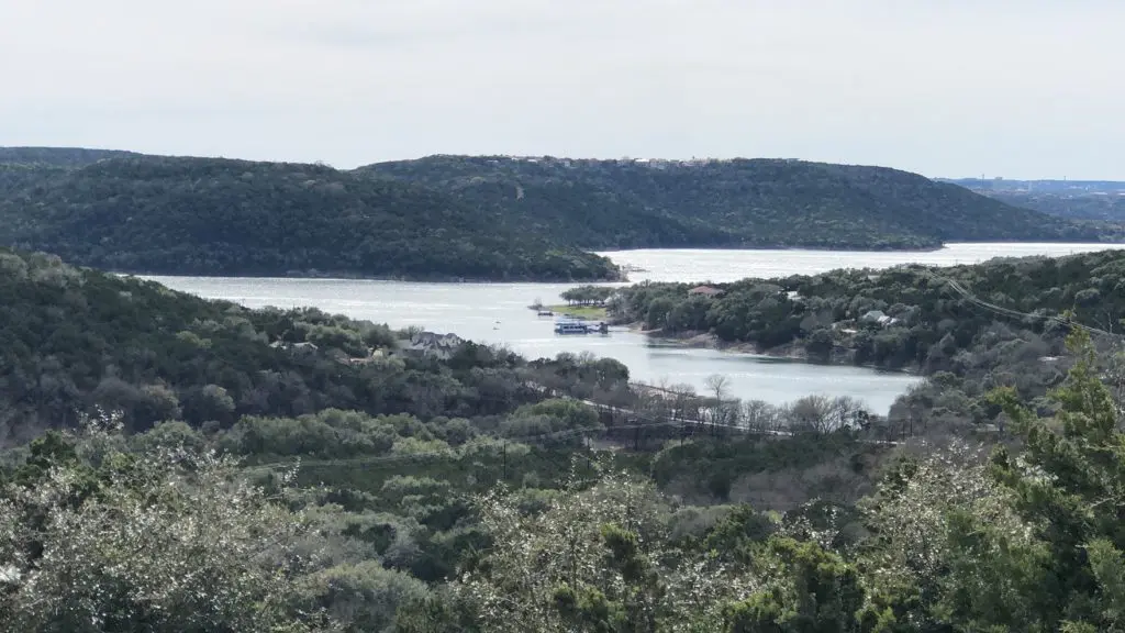 Views of Lake Travis provide a further note of serenity to the Miraval Austin landscape. (Photo by Shelby Hodge)