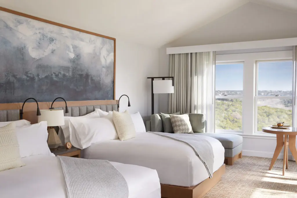 A double queen room at Miraval Austin. (Photo by James Baigrie for Miraval Austin)