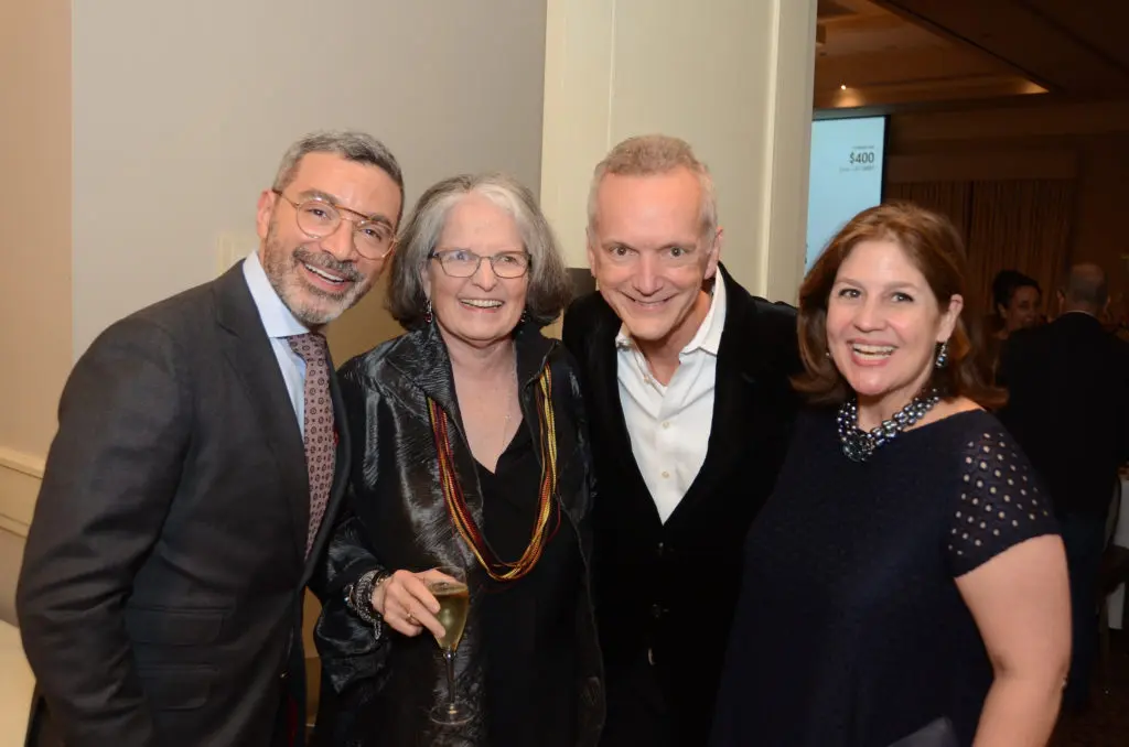 Jan Rattia, Anne Tucker, Stuart Nelson, co-chair Libbie Masterson at Houston Center for Photography 2019 Print Auction. (Photo by Roswitha Vogler)