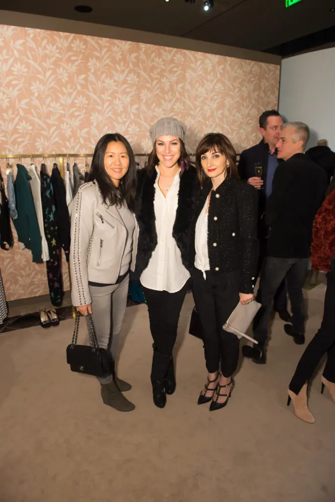 Julie Kuo, Angela Fabbri, CAMH gala co-chair Haydeh Davoudi at the Contemporary Arts Museum Houston gala kick-off at The Webster. (Photo by Emile C. Browne)