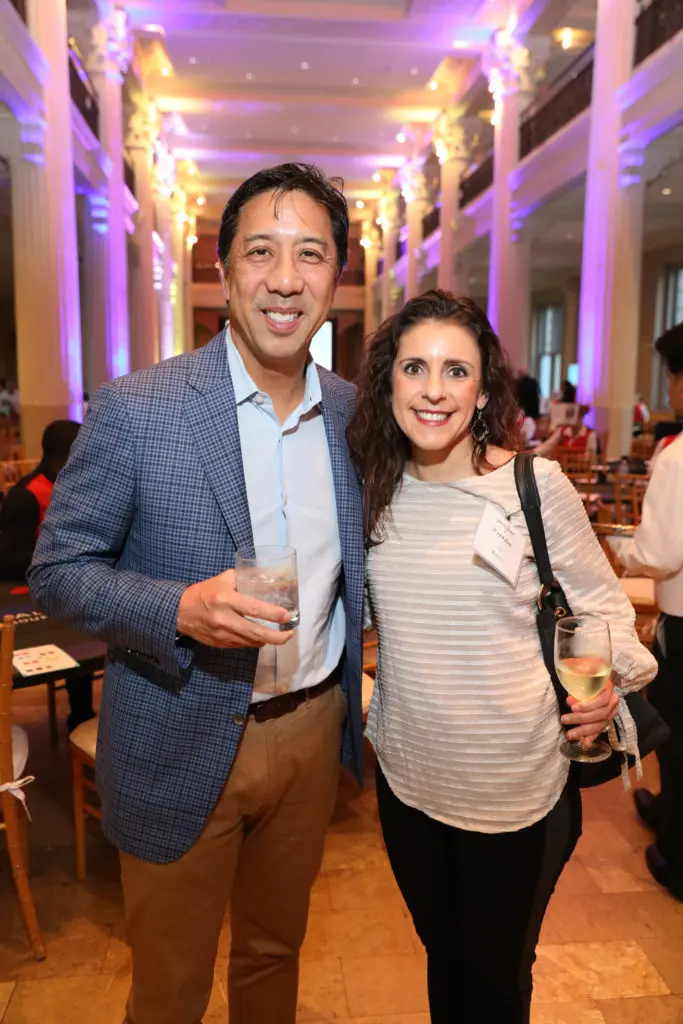 Kevin Lee, Jennifer Herndon at the YES Prep Public School Oil & Gas Texas Hold 'Em Tournament at Corinthian Houston (Photo by Priscilla Dickson)