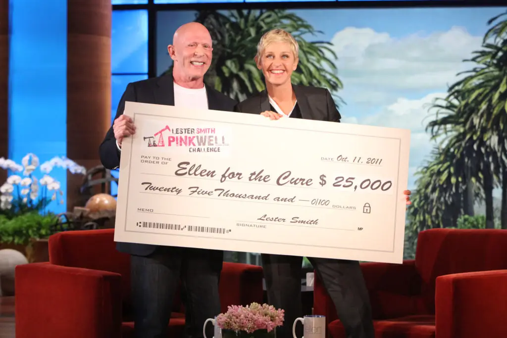 Lester Smith and Ellen DeGeneres on 'The Ellen Show.'