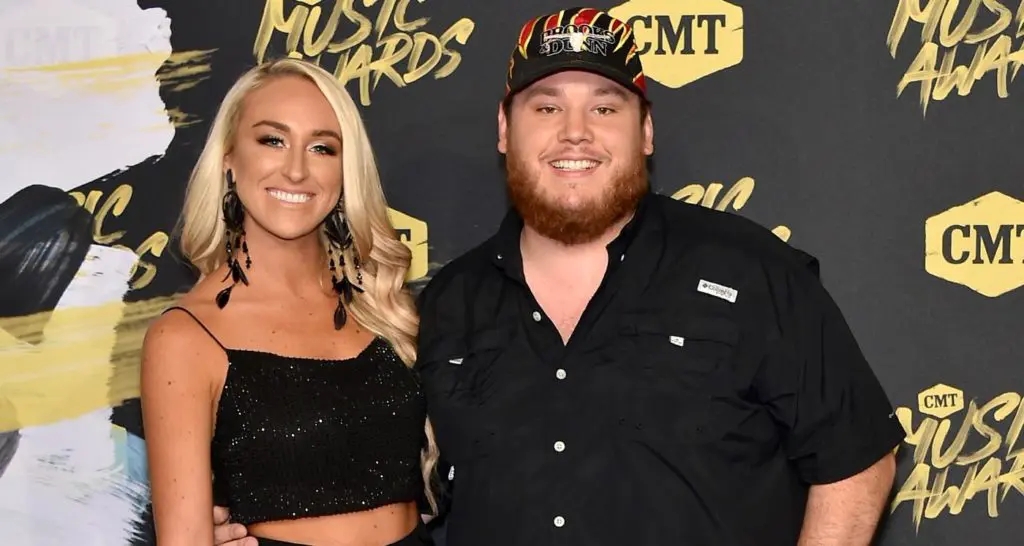 Luke Combs and his fiancé Nicole Hocking are quite a pair — and country's biggest star paid tribute to his future wife in Houston.