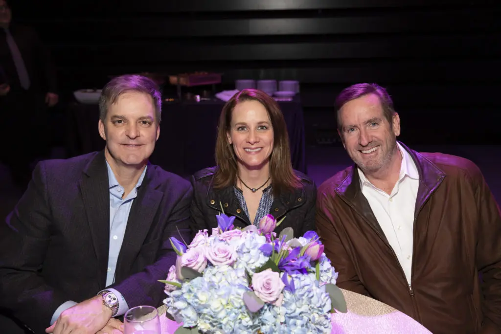Matthew & Laura Baird, Bob Hay at Houston Methodist's The Society for Leading Medicine dinner at Houston Ballet Center for Dance. (Photo by Jenny Antill Clifton)
