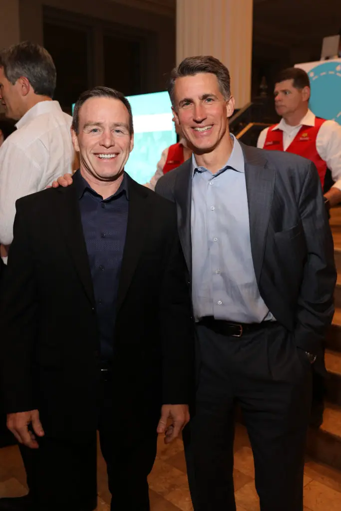 Mickey Barrett, Garry Tanner at the YES Prep Public School Oil & Gas Texas Hold 'Em Tournament at Corinthian Houston (Photo by Priscilla Dickson)