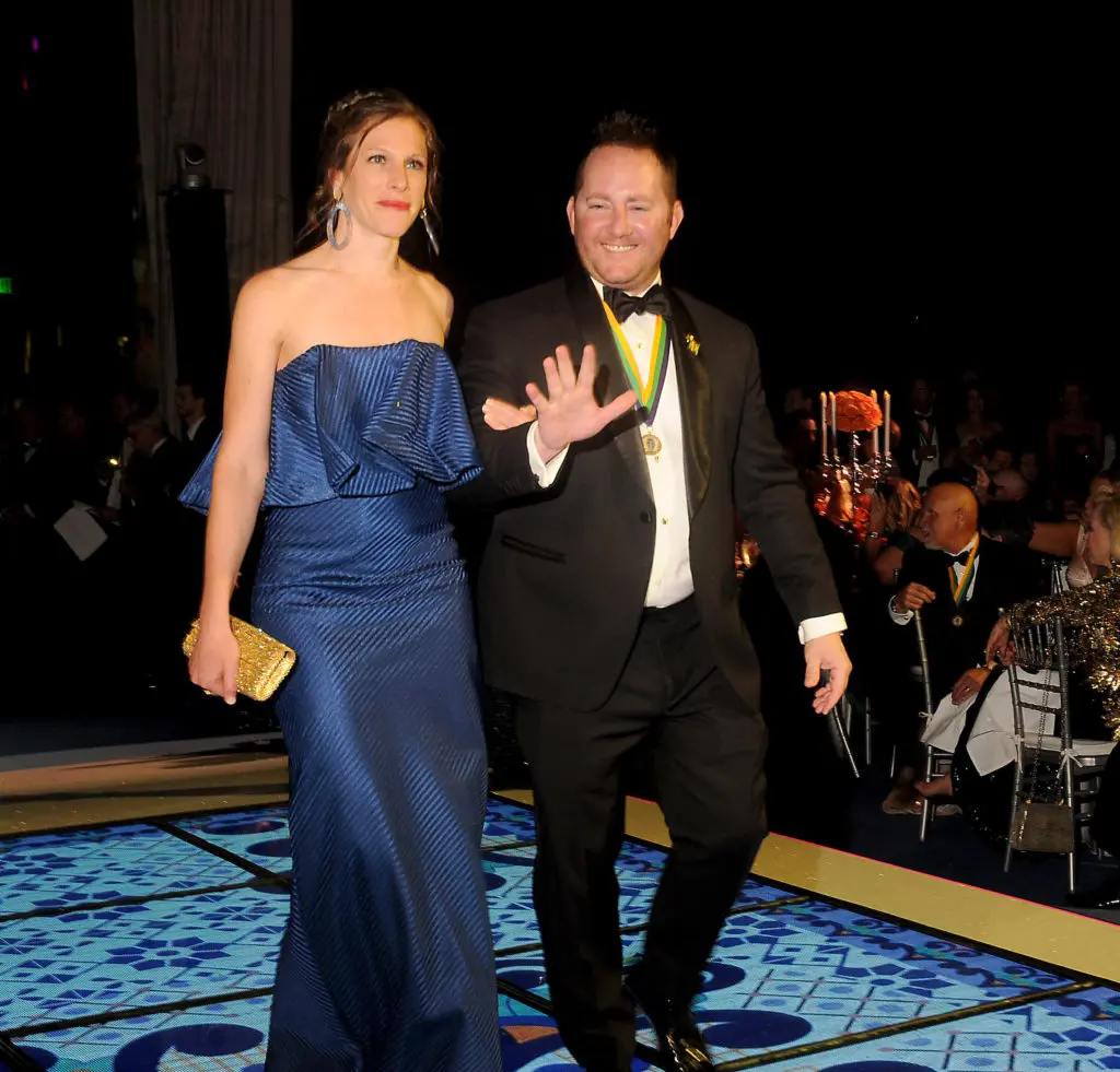 Jessica and Hal Rochkind at the San Luis Salute in Galveston.  (Dave Rossman Photo)