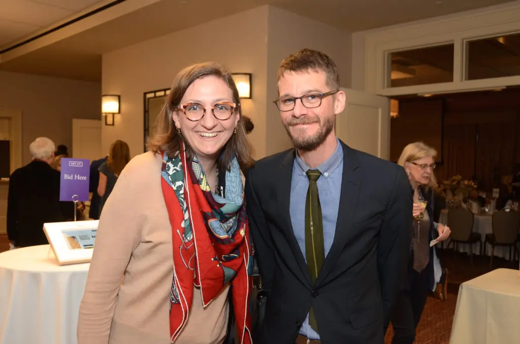 Nancy O'Connor, Jason Dibley at Houston Center for Photography 2019 Print Auction. (Photo by Roswitha Vogler)
