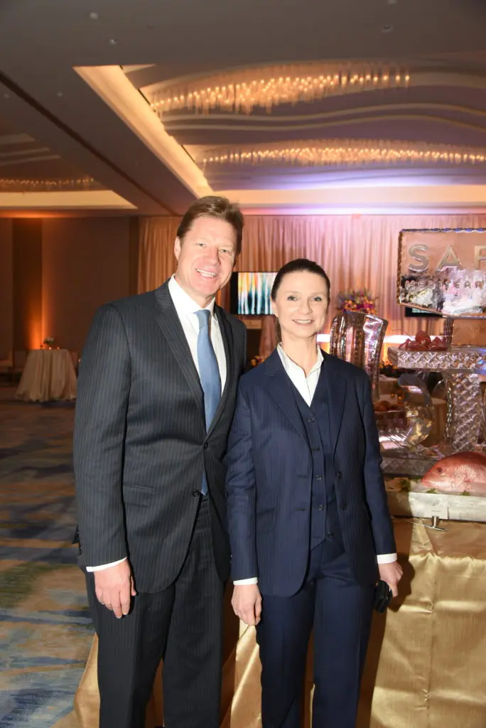 Patrick Birchall, Nathalie Urban at the opening of the InterContinental Houston Medical Center Hotel. (Photo by Alexander's Fine Portrait Design)