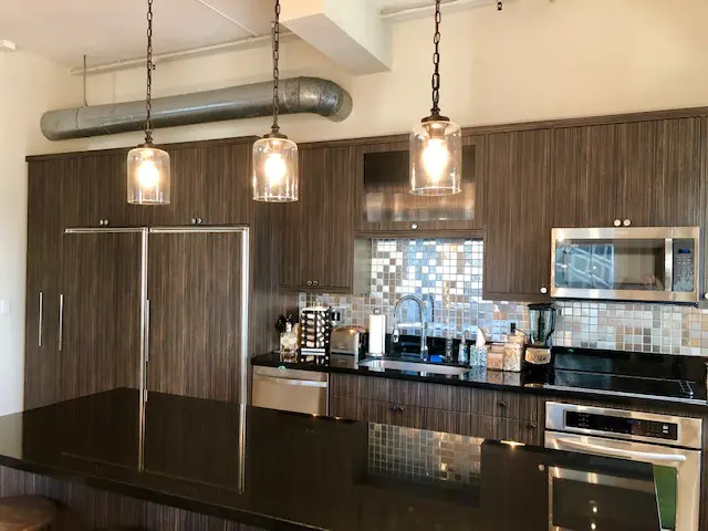 The St. Germain loft kitchen is a modern beauty. (Photo by Jackie Traywick)