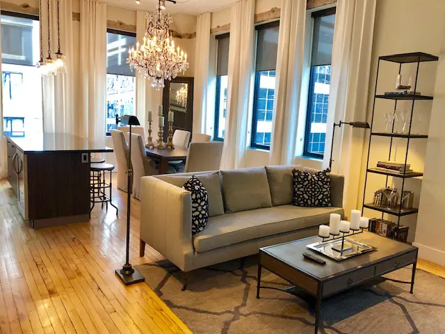Corner apartments, this one in the St. Germain, are the best. (Photo by Jackie Traywick)