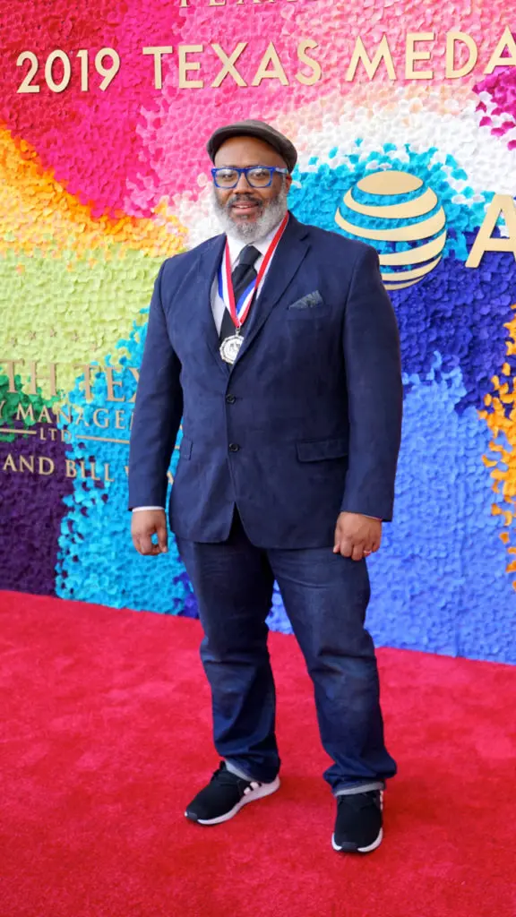 Houstonian Trenton Doyle Hancock at the Texas Medal of Arts Awards in Austin. (Miguel Angel photo)