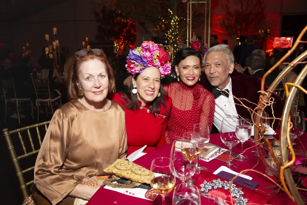 Carol Barden, Catherine D. Anspon, Duyen and Marc Nguyen at Tiger Ball (Photo by Jenny Antill Clifton)