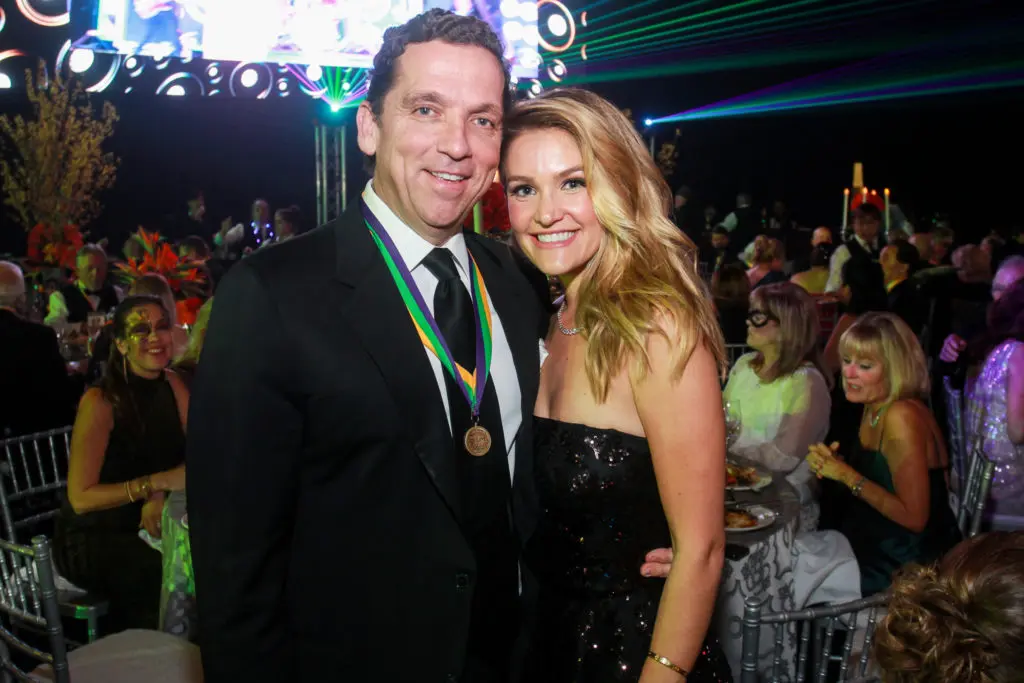 Tony Buzbee and Frances Moody at the San Luis Salute. (Gary Fountain photo)