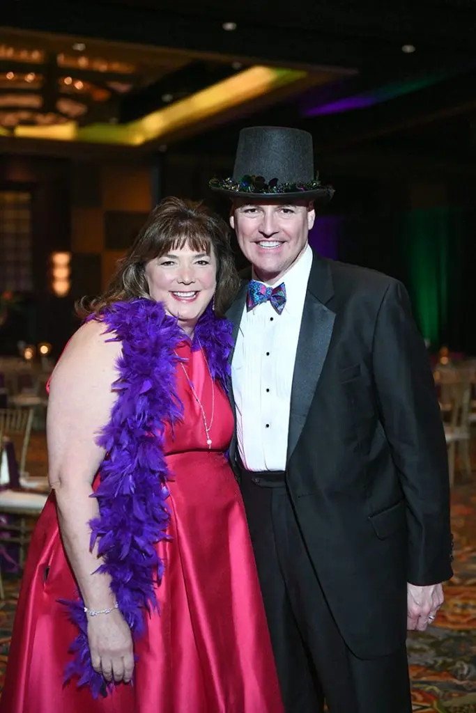 Melynda & Dr. Richard Ludwick at the University of St. Thomas Mardi Gras ball.S