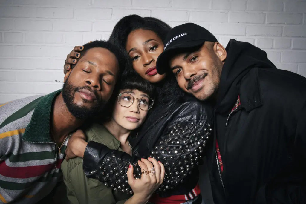 The "Vice Live" cast, left to right: Fat Tony, Sandy Honig, Marie Faustin and Zack Fox. (Photo by Piotr Sikora, VICELAND)