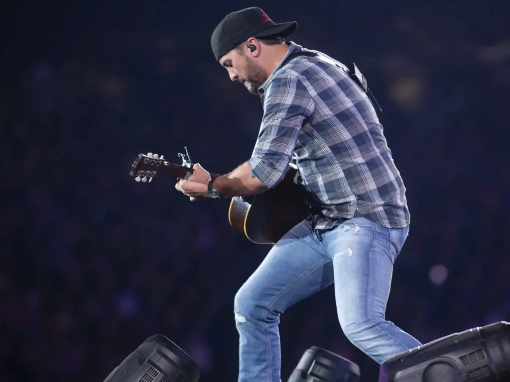 Luke Bryan has a flair for the dramatic.  (Photo by F. Carter Smith )