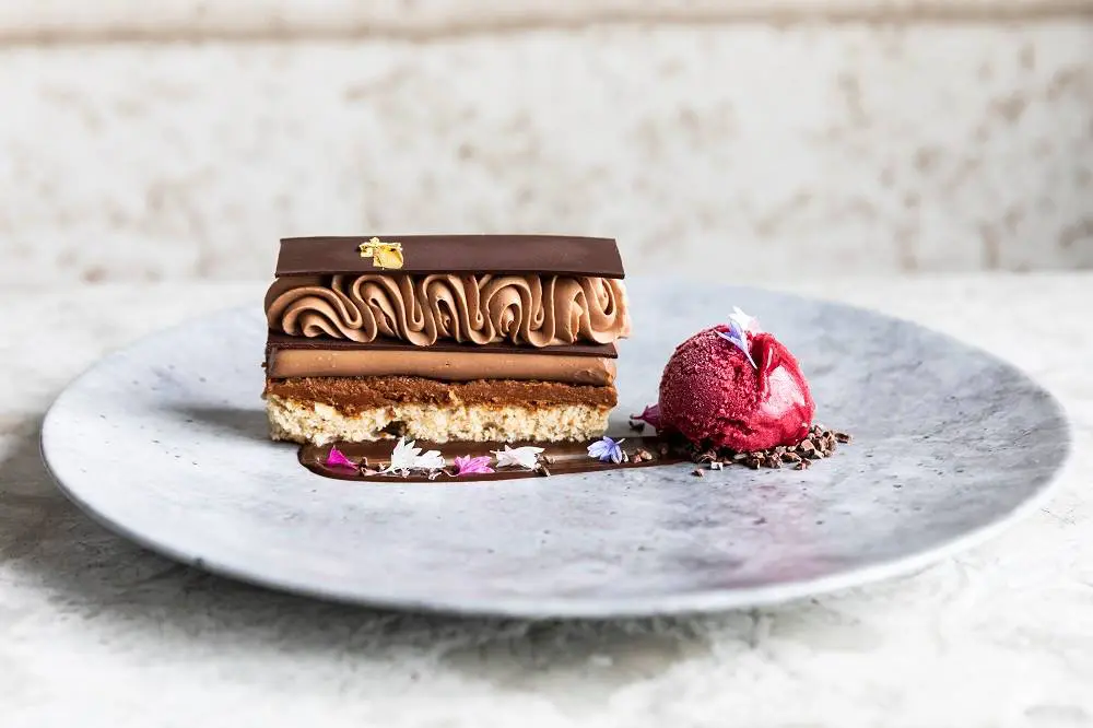Chef Ryan Witcher's chocolate cake is famous for a reason. 