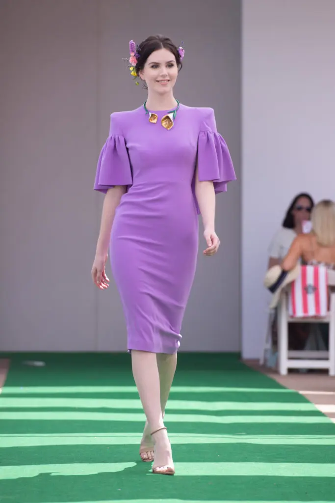 Alex Perry dress on the catwalk at the Tootsies ROCC Tennis Tournament Luncheon