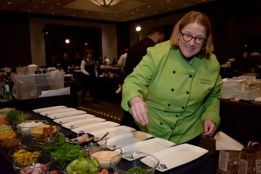 Elizabeth Stone of Silver Stone Events at the Youth Development Center Bon Vivant dinner. (Photo by David Postma, Genesis Photographers)
