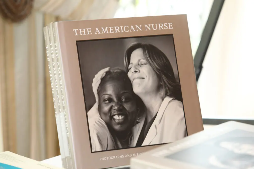 Carolyn Jones book on sale at the PARTNERS luncheon benefiting the Cizik School of Nursing at UTHealth. (Photo by Priscilla Dickson)
