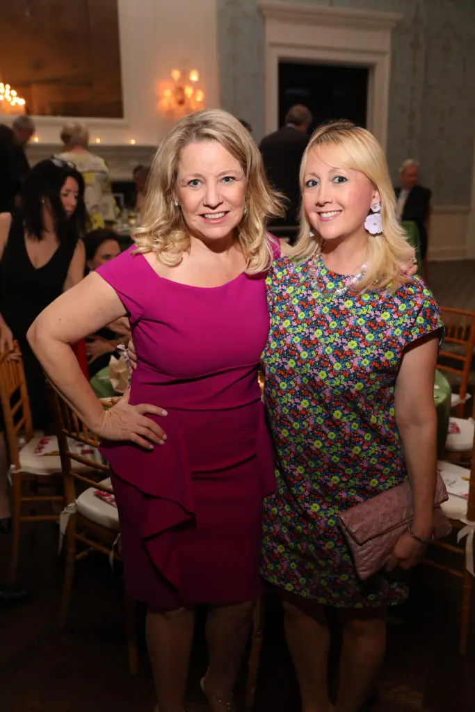 Elizabeth Vail, Courtnay Elias at the Brookwood Community gala at Houston Country Club. (Photo by Priscilla Dickson)