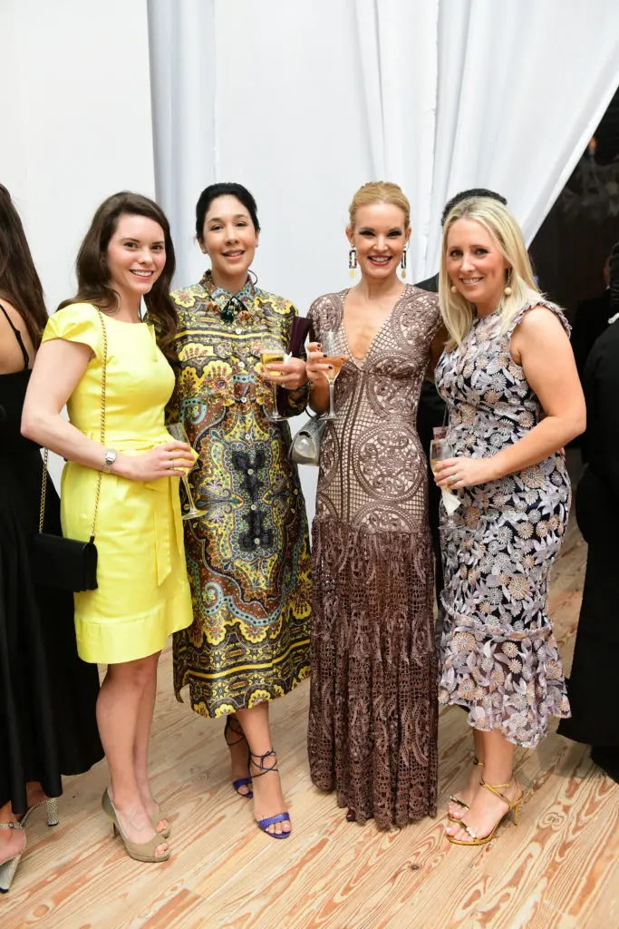 Sara Cain, Cali Alvarado Pettigrew, Liz Anders, Margot Hogan at the 2019 CAMH Gala and Art Auction (Photo by Daniel Ortiz)