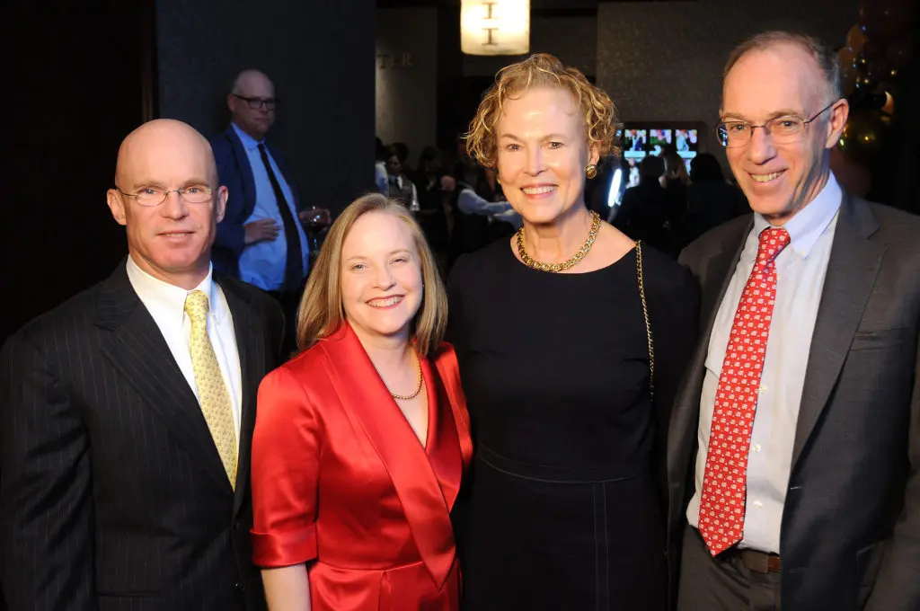 Chris & Jenny Johnson, Ann Kennedy, Steve Mandel at the Teach for America 2019 Benefit Dinner. (Dave Rossman Photo)