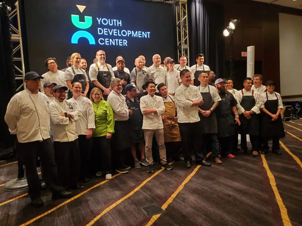 The talented crew of chefs cooking up a storm at the Youth Development Center Bon Vivant (Photo by Shelby Hodge)